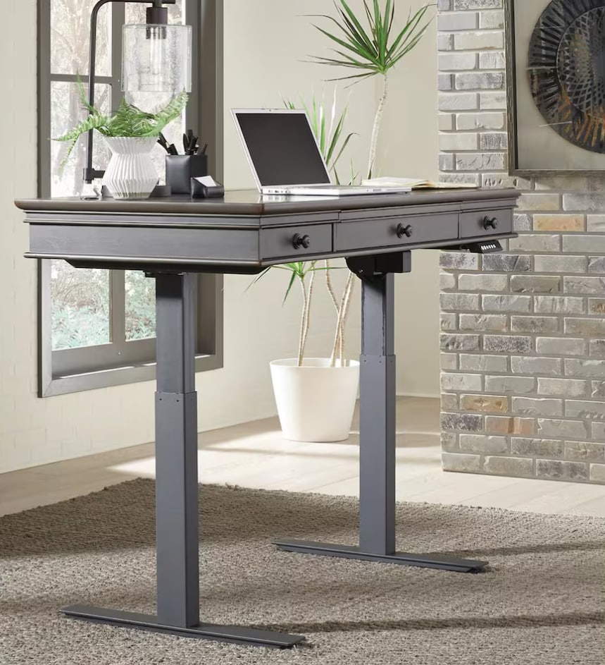 Emerson adjustable lift-top desk in a home office setting.